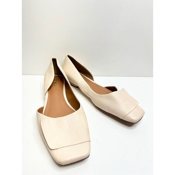 Franco Sarto Shoes Womens Size 11 Cream Leather Slip On Square toe Tracy Flats - Picture 7 of 11